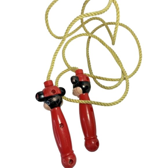 Walt Disney Production Arco Mickey Mouse Jump Rope 72" Rope 5" Handles Vintage - Picture 11 of 12